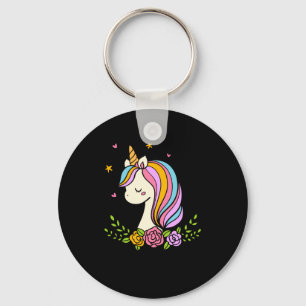 Einhorn Süß Whimsical Mädchenname D Schlüsselanhänger