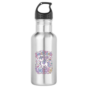 Einhorn Süßer Zahn Einhorn Original Merch Design_ Edelstahlflasche