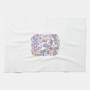 Einhorn Süßer Zahn Einhorn Original Merch Design_ Geschirrtuch
