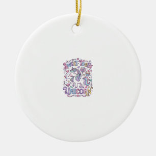 Einhorn Süßer Zahn Einhorn Original Merch Design_ Keramik Ornament