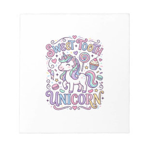 Einhorn Süßer Zahn Einhorn Original Merch Design_ Notizblock