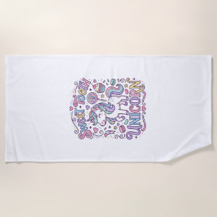 Einhorn Süßer Zahn Einhorn Original Merch Design_ Strandtuch