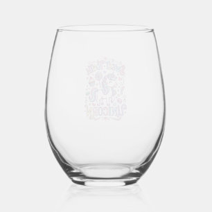 Einhorn Süßer Zahn Einhorn Original Merch Design_ Weinglas Ohne Stiel