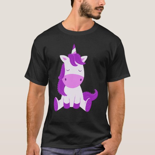 Einhorn süßes Pferd T-Shirt (Vorderseite)