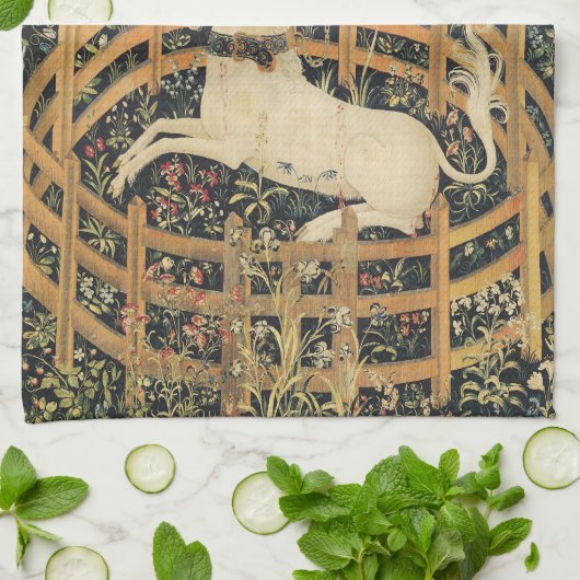 Einhorn-Tapisserien - Klassische Tapisserie Geschirrtuch (Gefaltet)