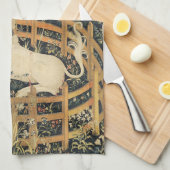 Einhorn-Tapisserien - Klassische Tapisserie Geschirrtuch (Viertel Falte)