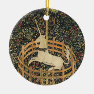 Einhorn-Tapisserien - Klassische Tapisserie Keramik Ornament
