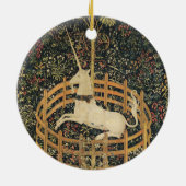 Einhorn-Tapisserien - Klassische Tapisserie Keramik Ornament (Hinten)