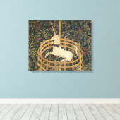 Einhorn-Tapisserien - Klassische Tapisserie Leinwanddruck (Insitu (Holzboden))