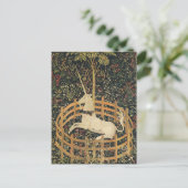 Einhorn-Tapisserien - Klassische Tapisserie Postkarte (Stehend Vorderseite)