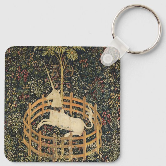 Einhorn-Tapisserien - Klassische Tapisserie Schlüsselanhänger (Rückseite)
