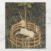 Einhorn-Tapisserien - Klassische Tapisserie Weinetikett (Einzelnes Label)