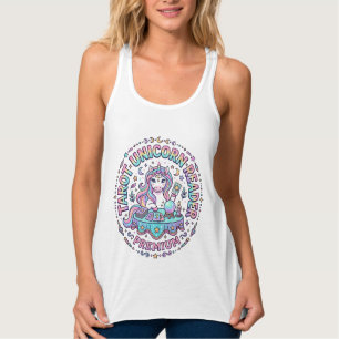 Einhorn Tarot Einhorn Leser Premium Lustiger Druck Tank Top