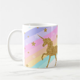 Einhorn Tasse, Rosa & Gold 11oz Klassische Tasse