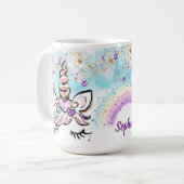 Einhorn-Tasse Whimsical & Niedlich Coffee Tasse (Vorderseite Links)