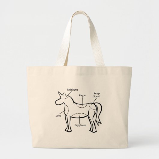Einhorn-Teile Jumbo Stoffbeutel (Vorne)
