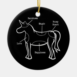Einhorn-Teile Keramik Ornament