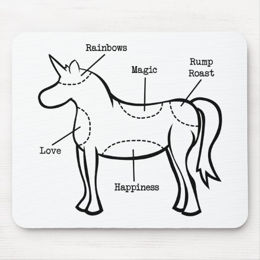 Einhorn-Teile Mousepad (Vorne)