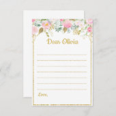 Einhorn Theme Time Kapsel Hinweis Mitteilungskarte (Vorne/Hinten)