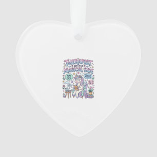 Einhorn-Therapeut mit magischer Seite Geschenkidee Ornament