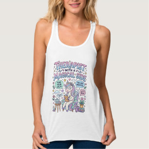 Einhorn-Therapeut mit magischer Seite Geschenkidee Tank Top