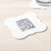 Einhorn-Therapeut mit magischer Seite Geschenkidee Untersetzer (angewinkelt)
