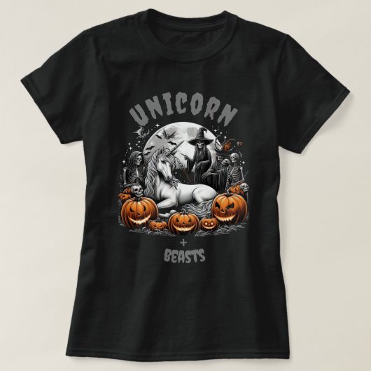 Einhorn + Tiere. T-Shirt (Design vorne)