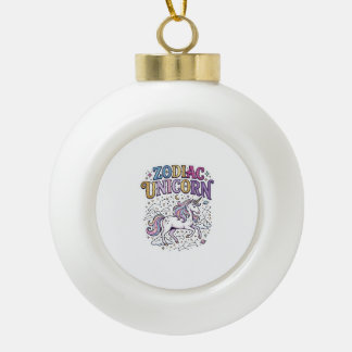 Einhorn Tierkreiszeichen Einhorn Premium-Vektor-Ma Keramik Kugel-Ornament