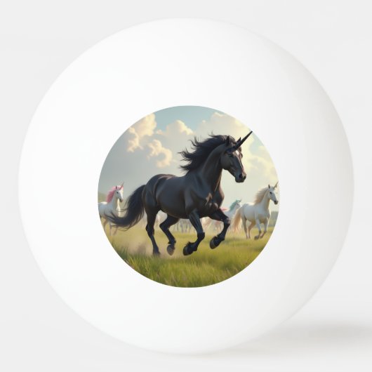 Einhorn Tischtennisball (Vorderseite)