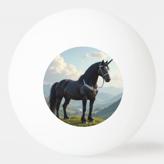 Einhorn Tischtennisball (Vorderseite)