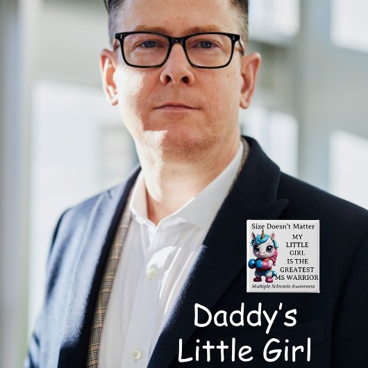 Einhorn, Tochter, Kind, MS Warrior Button