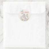 Einhorn-Träume-Geburtstag Runder Aufkleber (Tasche)