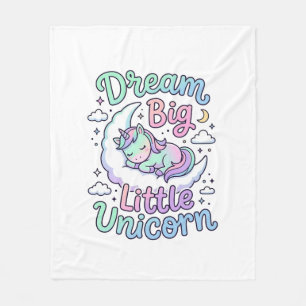 Einhorn Träume groß Kleines Einhorn-Geschenkidee V Fleecedecke