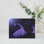 Einhorn-Träumer-Lavendel Postkarte (Stehend Vorderseite)