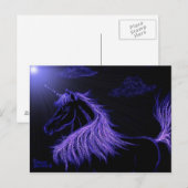 Einhorn-Träumer-Lavendel Postkarte (Vorne/Hinten)