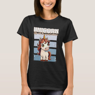Einhorn tritt in das magische unbekannte Einhorn e T-Shirt
