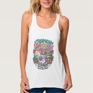 Einhorn Tropical Unicorn Escape POD Bereit POD Kun Tank Top