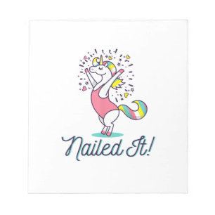 Einhorn-Turnerin Turnen_ Nailed It T-Shirt Notizblock