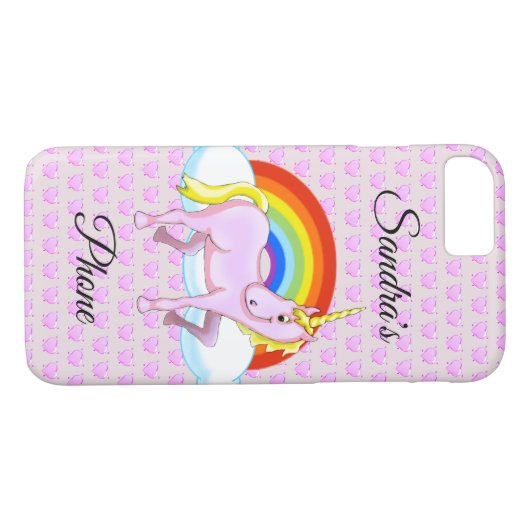 Einhorn-u. Herz-Handy-Fall Case-Mate iPhone Hülle (Rückseite (Horizontal))