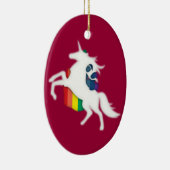 Einhorn u. Regenbogen Keramik Ornament (Rechts)