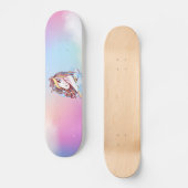 Einhorn u. Regenbogen Skateboard (Vorderseite)