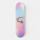 Einhorn u. Regenbogen Skateboard (Vorderseite)
