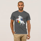 Einhorn u. Regenbogen T-Shirt (Vorne ganz)