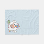 Einhorn u. Schaumgummiringe Fleecedecke (Vorderseite (Horizontal))