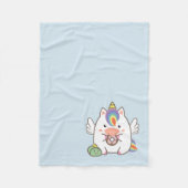 Einhorn u. Schaumgummiringe Fleecedecke (Vorderseite)