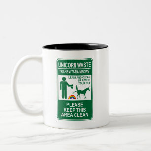 Einhorn-überschüssiges Zeichen Zweifarbige Tasse