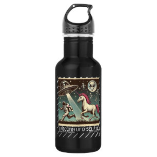 Einhorn-UFO-Selfie: Vintage-Escape (Tee-Kind-Alien Edelstahlflasche