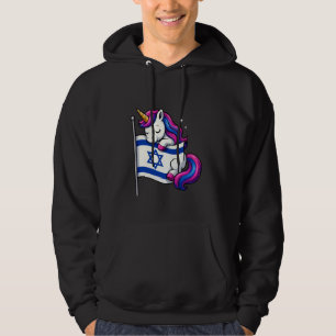 Einhorn umarmung coole Israel-Flagge Jungen Mädche Hoodie