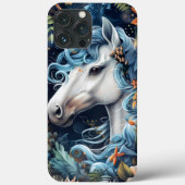 Einhorn und Blume Fantasy Design Case-Mate iPhone Hülle (Rückseite)