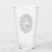 Einhorn und Blume Fantasy Design Glas (Rückseite)